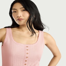 F&F Cotton Rich Textured Button Up Vest in Pink