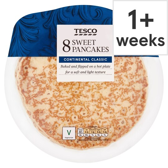 Tesco 8 Sweet Pancakes Tesco Groceries