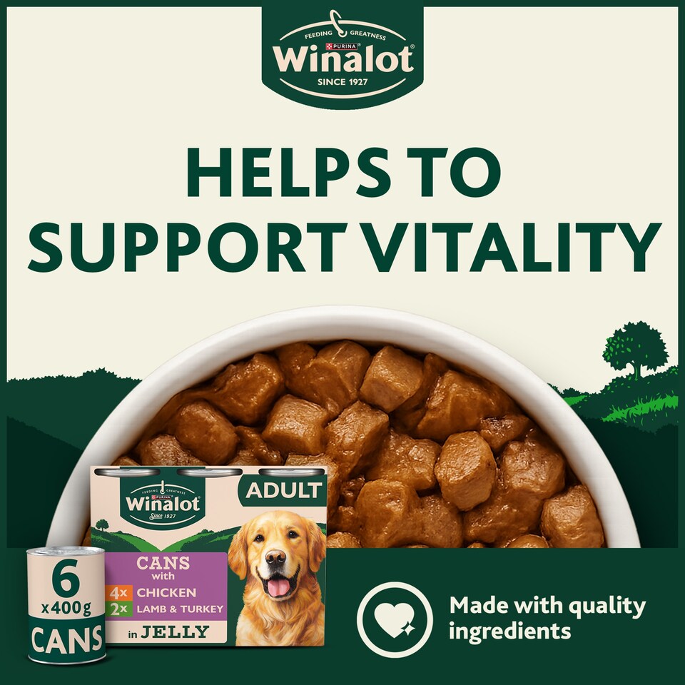 image 1 of WINALOT® Classics Meat in Jelly Wet Dog Food 6x400g