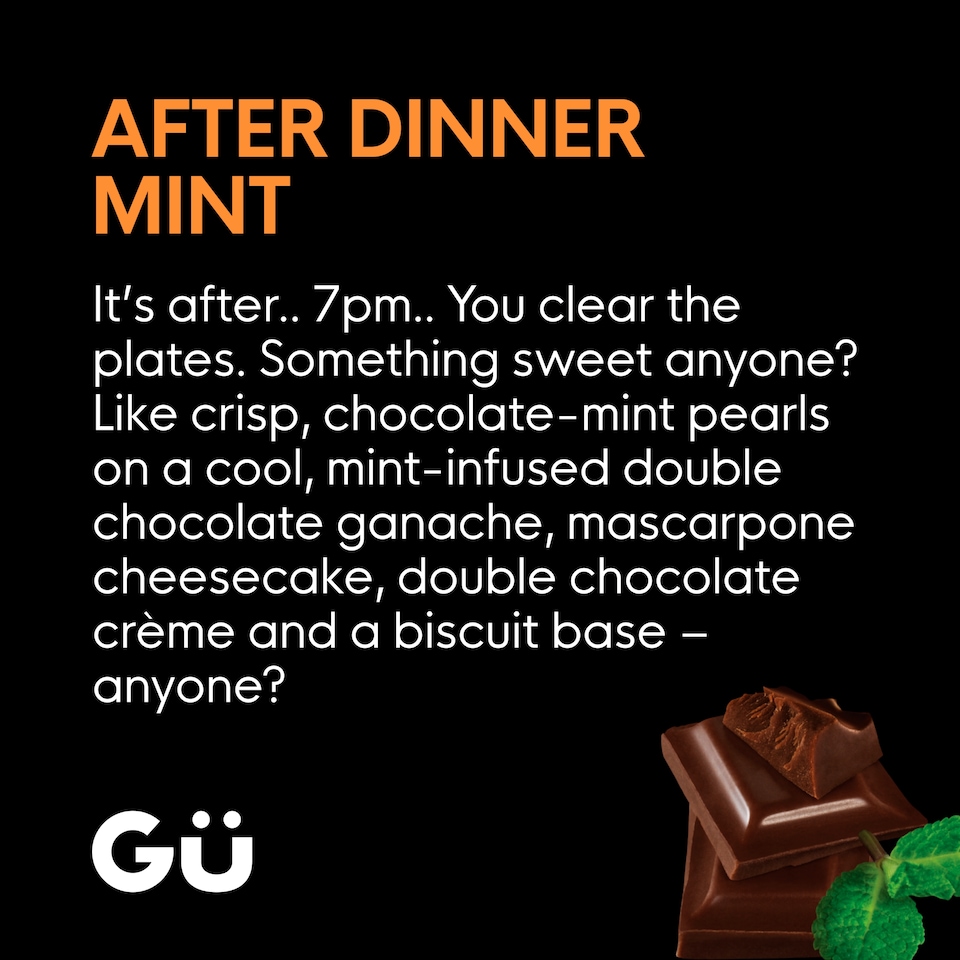 image 1 of Gu Mint Chocolate Cheesecake Dessert 2x84g