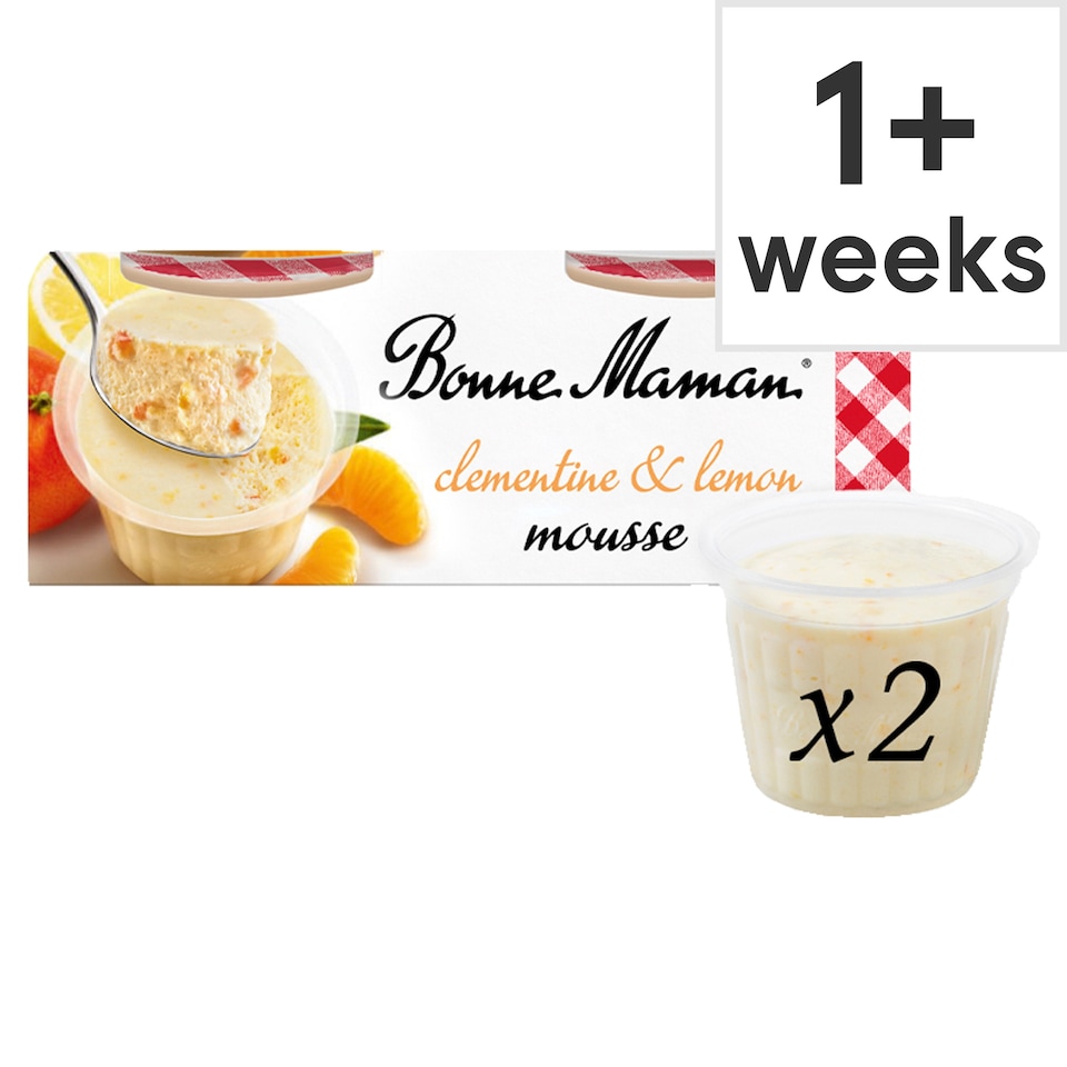 image 1 of Bonne Maman Clementine & Lemon Mousse Dessert 2x70g