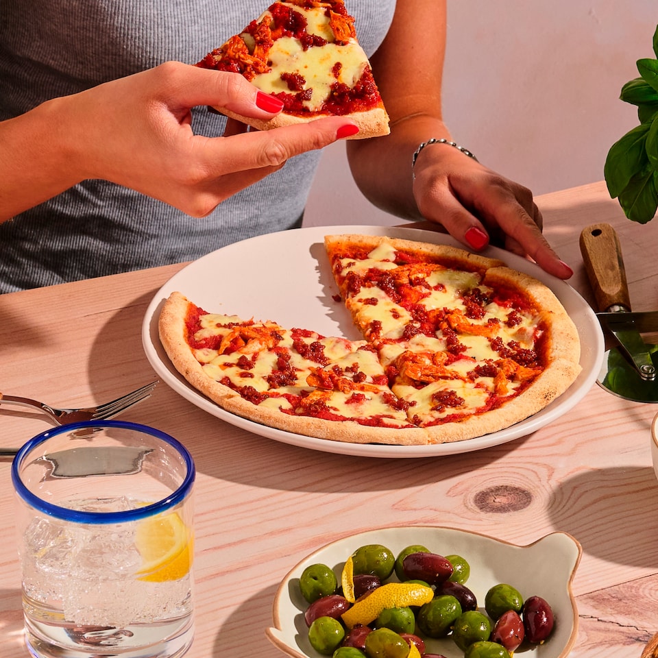 image 1 of White Rabbit Chicken & Chorizo Gluten Free Sourdough Romana Pizza 380g