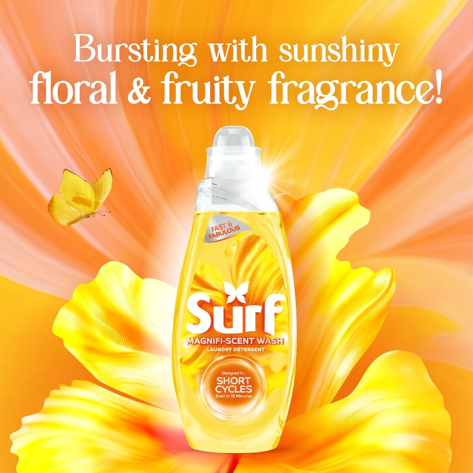 image 1 of Surf Magnifi-Scent Wash Sunshine Blossom Laundry Detergent 31 Washes 837ml