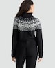 image 3 of F&F Knitted Fair Isle Pattern Roll Neck Jumper with Wool in Black