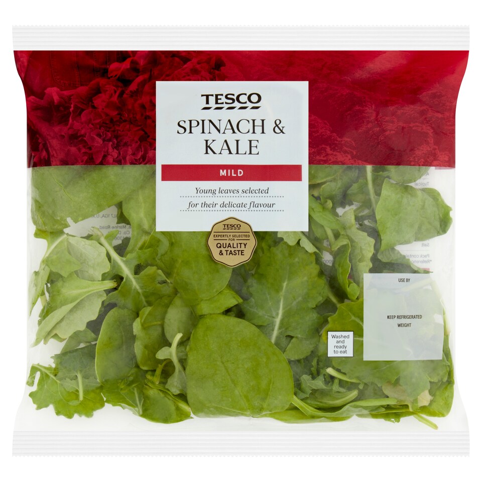 Tesco Spinach And Kale Salad 50G