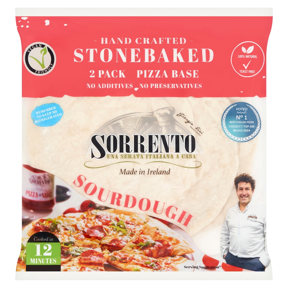 Sorrento Sourdough Pizza Bases 2PK 360g
