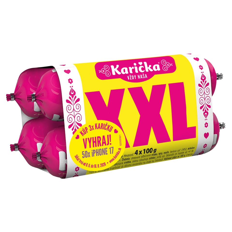 image 1 of Karička Spreadable Processed Cheese XXL 4 x 100 g