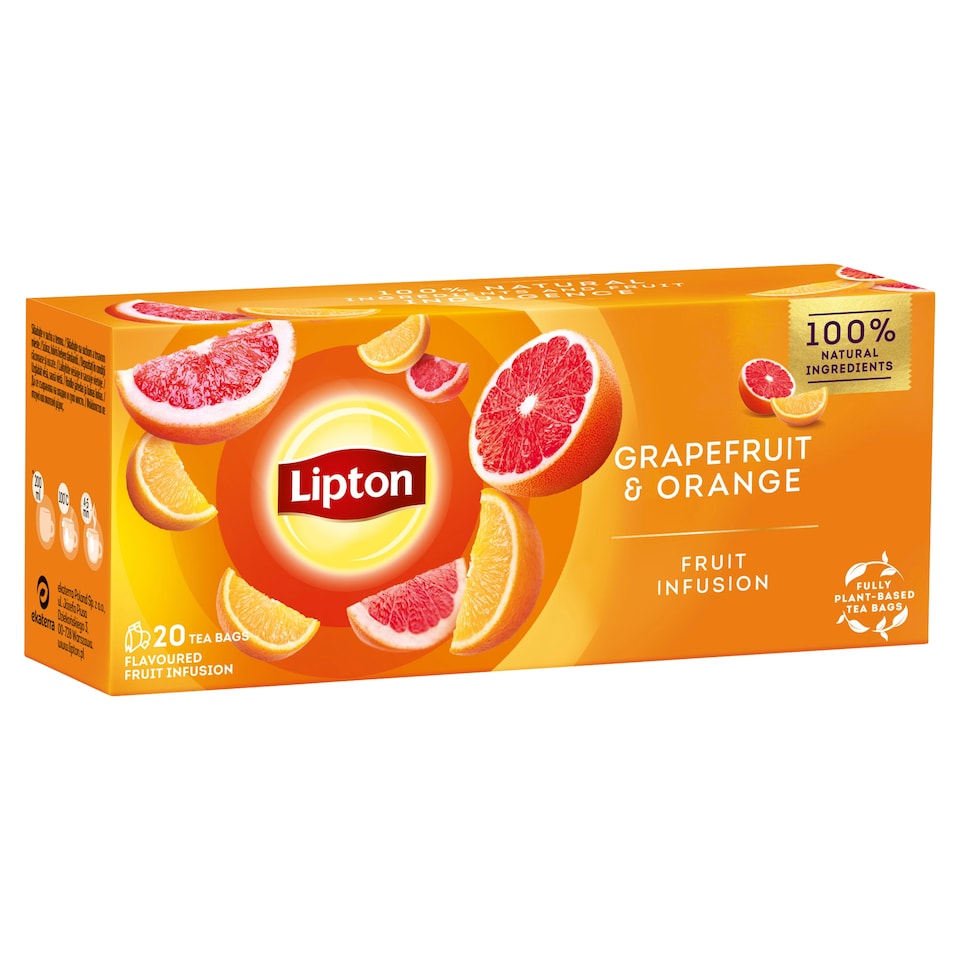 Lipton Grapefruit & Orange aromatizovaný ovocný nálev 20 sáčků 34g