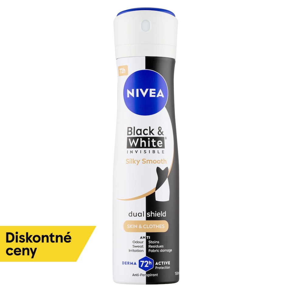 obrázok 1 z Nivea Black & White Invisible Silky Smooth Sprej antiperspirant 150 ml