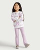 image 3 of F&F Girls Cotton Rich Heart Print Sweatshirt in Multi Purple