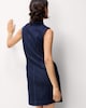 image 4 of F&F Cotton Rich Denim Mini Shift Dress in Navy