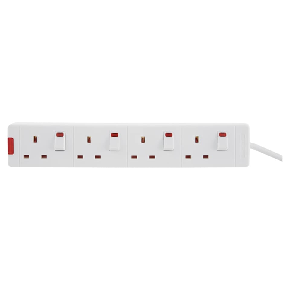 Tesco Switched 4 Way 1M Extra Lead