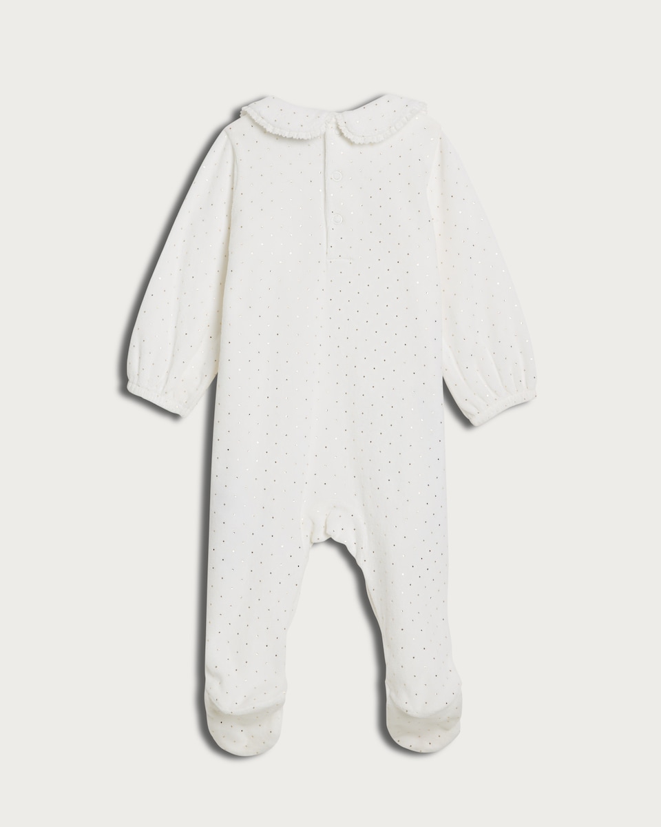 image 1 of Disney Minnie Mouse Cotton Rich Sleepsuit in White