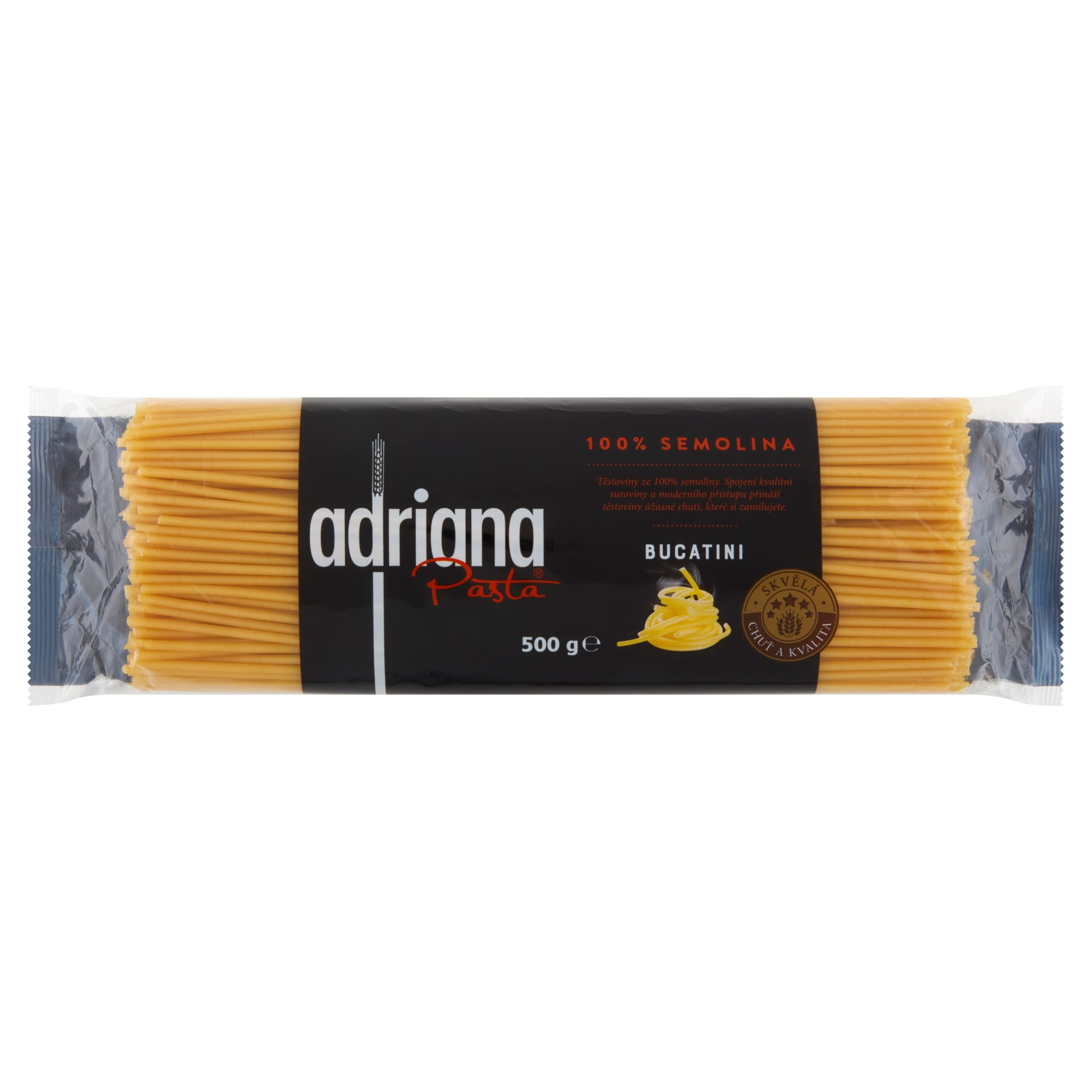 Czech Republic product data sample: Adriana Pasta Bucatini těstoviny semolinové sušené 500g