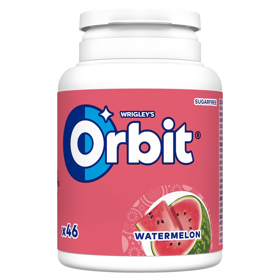 image 1 of Wrigley's Orbit Chewing Gum Sugar Free Watermelon 46 pcs 64 g
