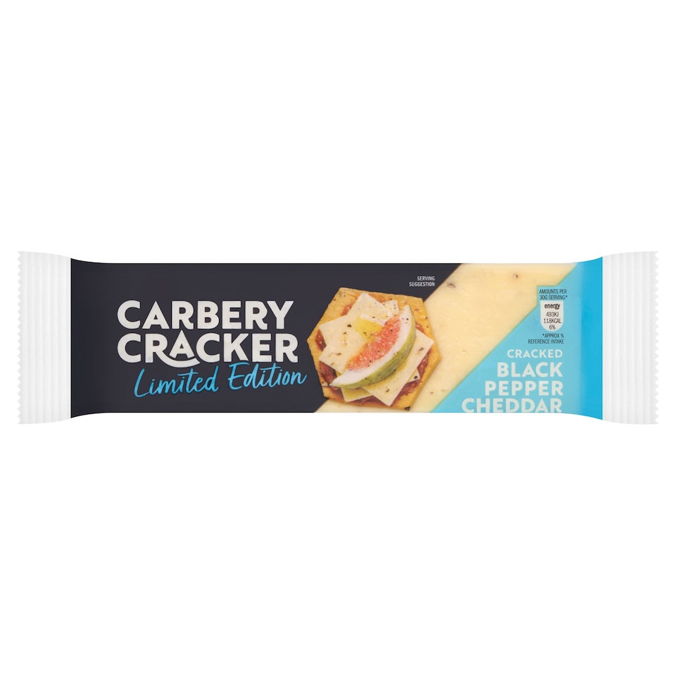 Carbery Cracker White Cheddar with Cracked Black Pepper 200g
