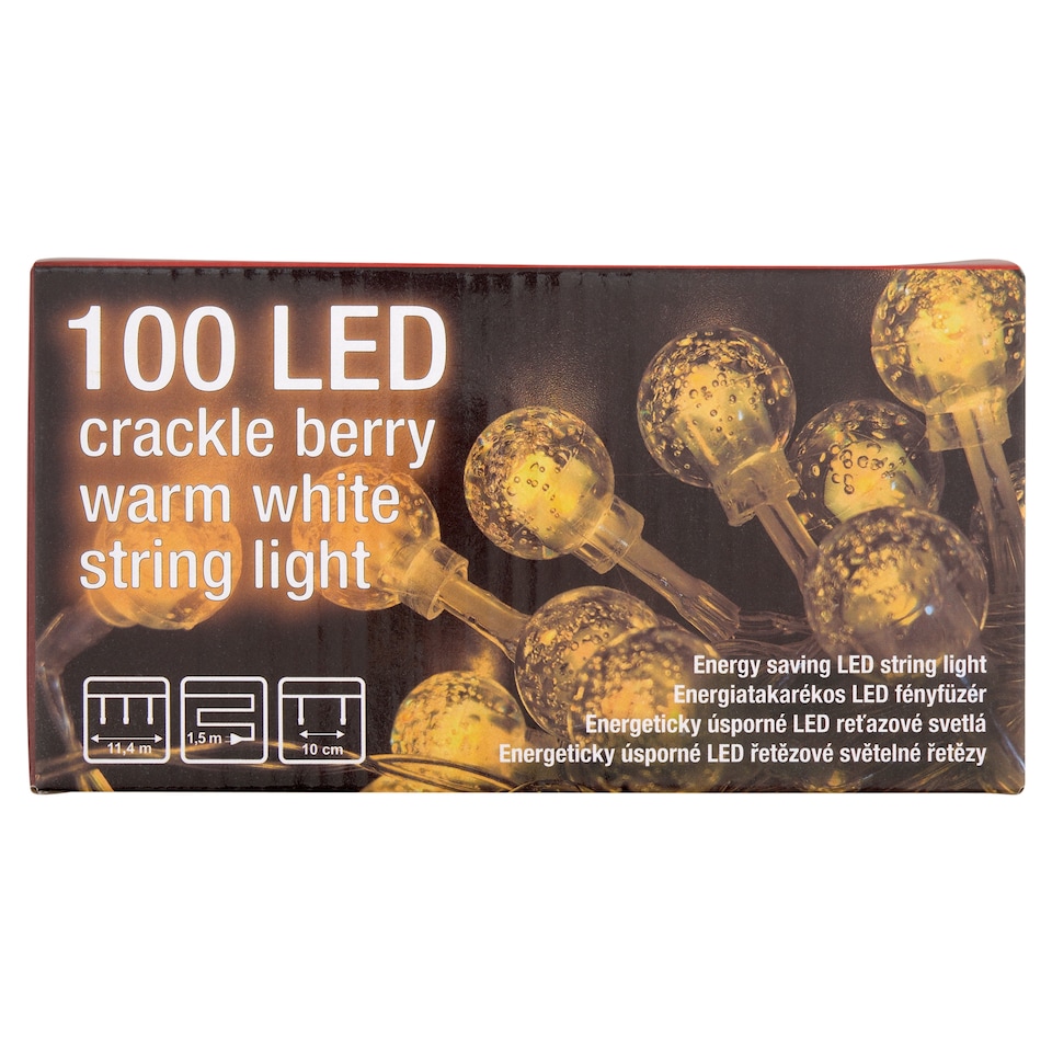 image 1 of Snow Meister SM2686 100 LED Warm White Energy Saving String Light 11,4 m