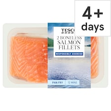 Tesco 2 Boneless Salmon Fillets 260G