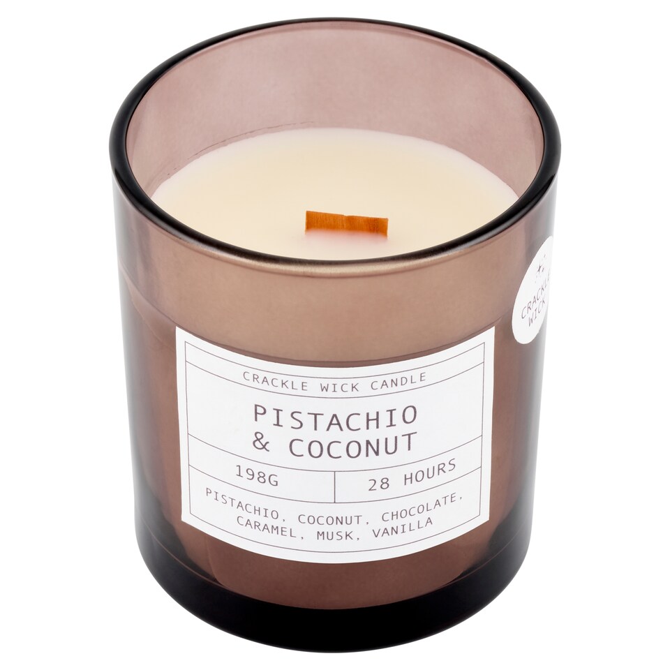 obrázok 1 z F&F Home Crackle Pistachio & Coconut vonná sviečka 198 g
