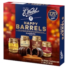 E.Wedel Dark Chocolate Barrels Plus Alcohol Filling 200G