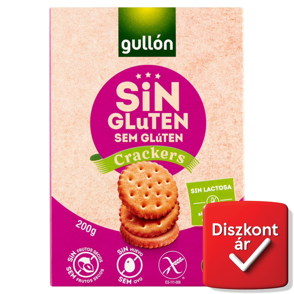 Gullón gluténmentes sós keksz 200 g  1. kép