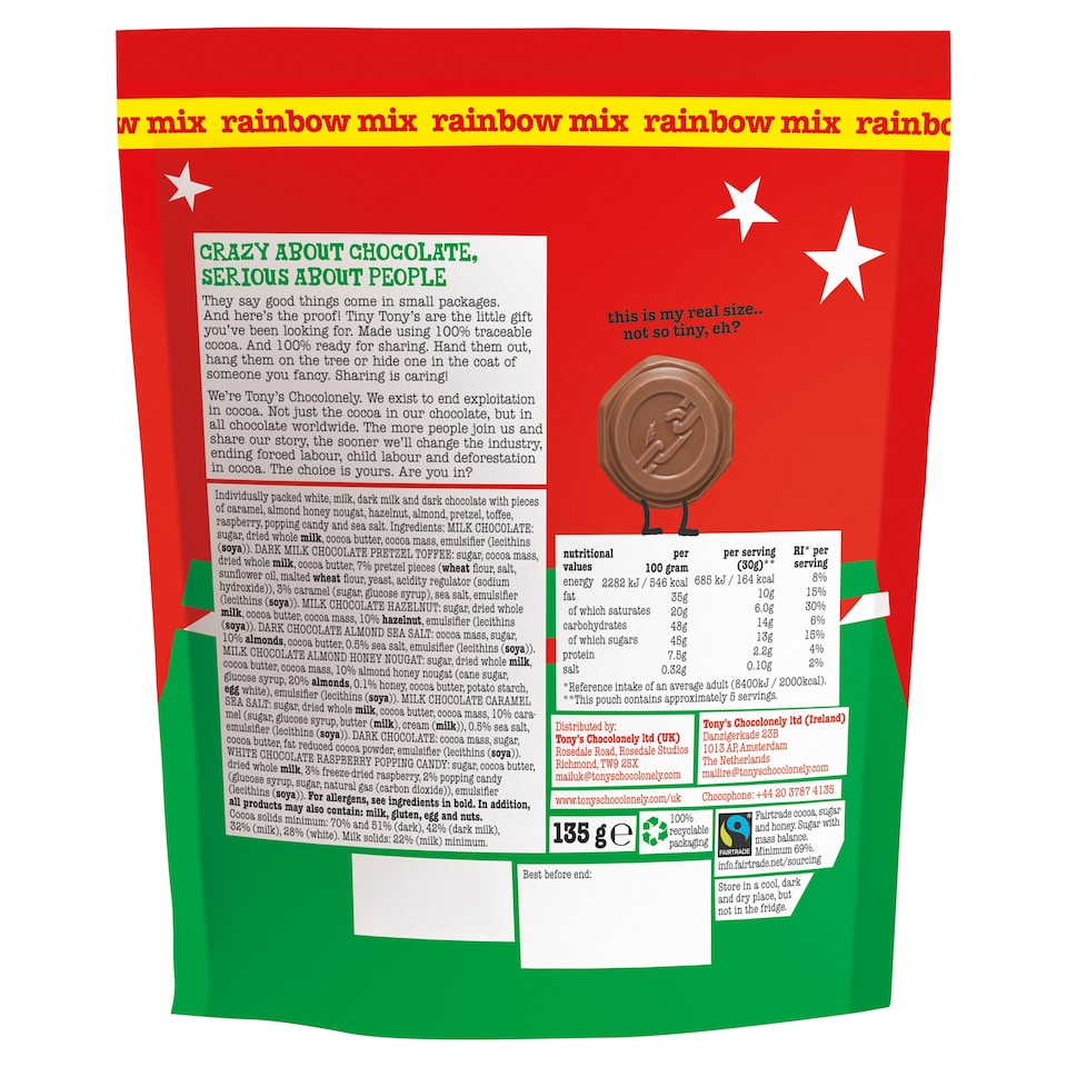 image 1 of Ts/Choclnly Rainbow Mix 135G