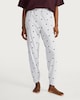 image 3 of F&F Cotton Rich Heart Print Pyjama Bottoms in Multi Grey