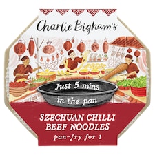 Charlie Bigham's Pan Fry Szechuan Chilli Beef Noodles 380g