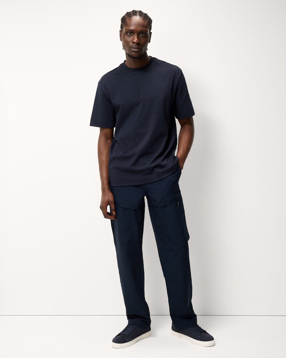 image 1 of F&F Pure Cotton Relaxed Fit T-Shirt in Navy