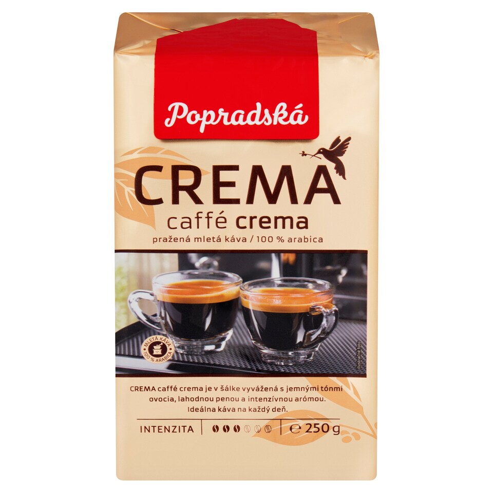 obrázok 1 z Popradská Crema Caffé Crema pražená mletá káva 250 g