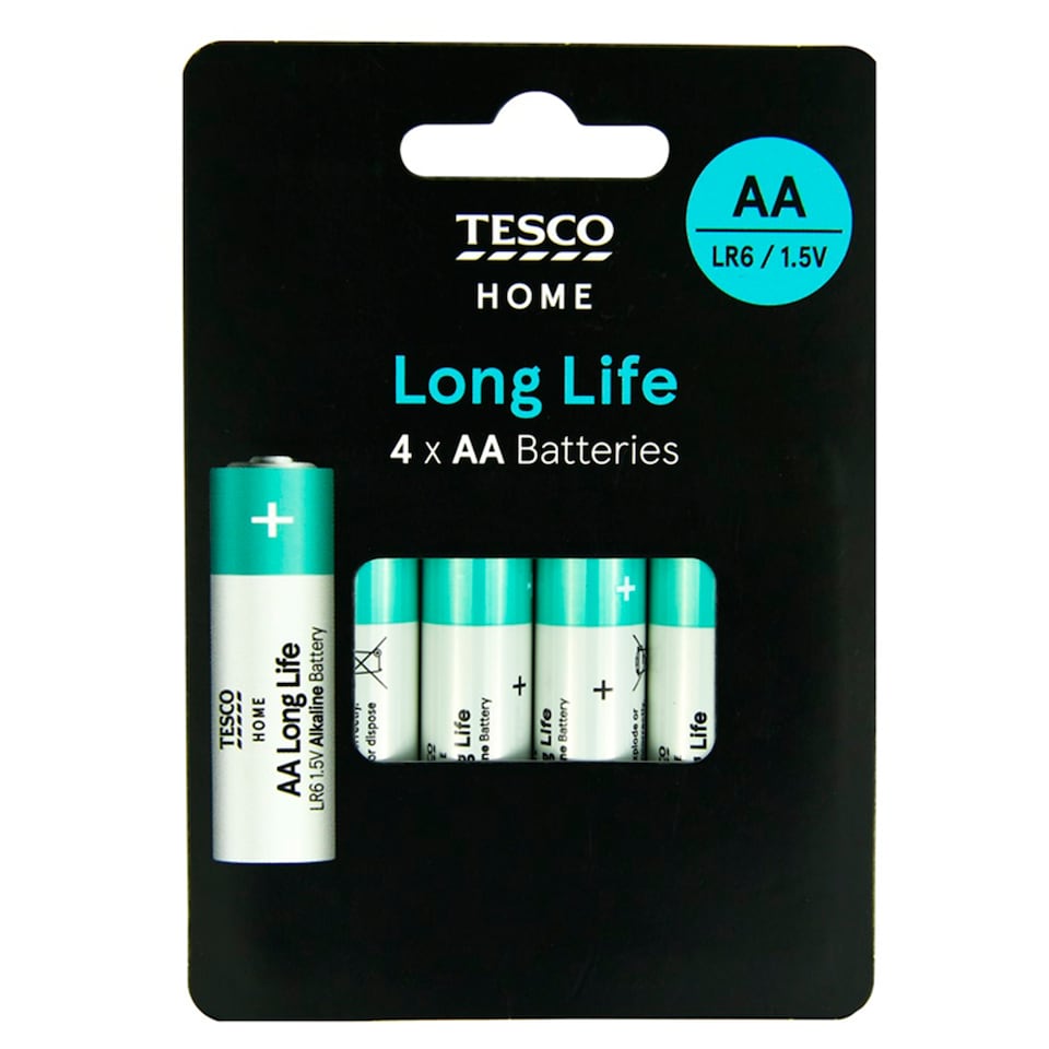 Tesco Long Life AA 4 Pack