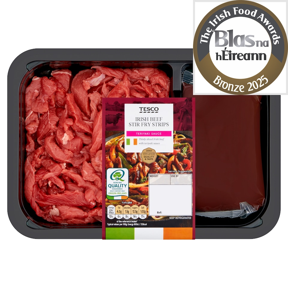 Tesco Irish Beef Stir Fry Strips 500g