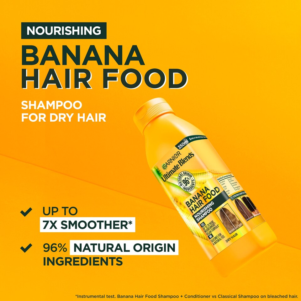 image 1 of Garnier Ultimate Blends Hair Food Banana & Coconut Shampoo 350ml