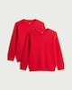 image 4 of F&F School Unisex 2-Pack Cotton Rich Sweatshirts in Red