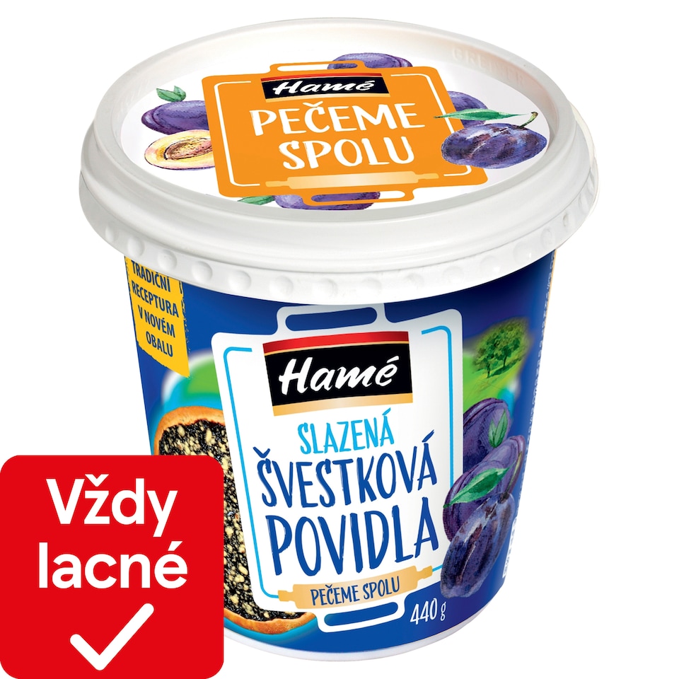 Hamé Sladený slivkový lekvár 440 g