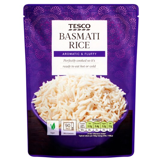 Tesco Microwave Basmati Rice 250g Groceries Tesco Microwave Basmati Rice 250g