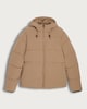 image 4 of F&F Hooded Shower Resistant Puffer Jacket in Stone
