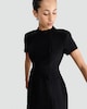 image 2 of F&F Short Sleeve Mini Dress in Black