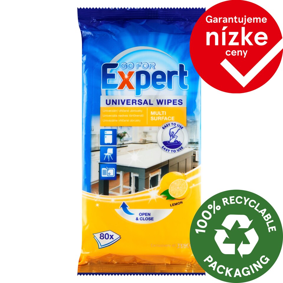Go for Expert Lemon Universal Wet Wipes 80 pcs