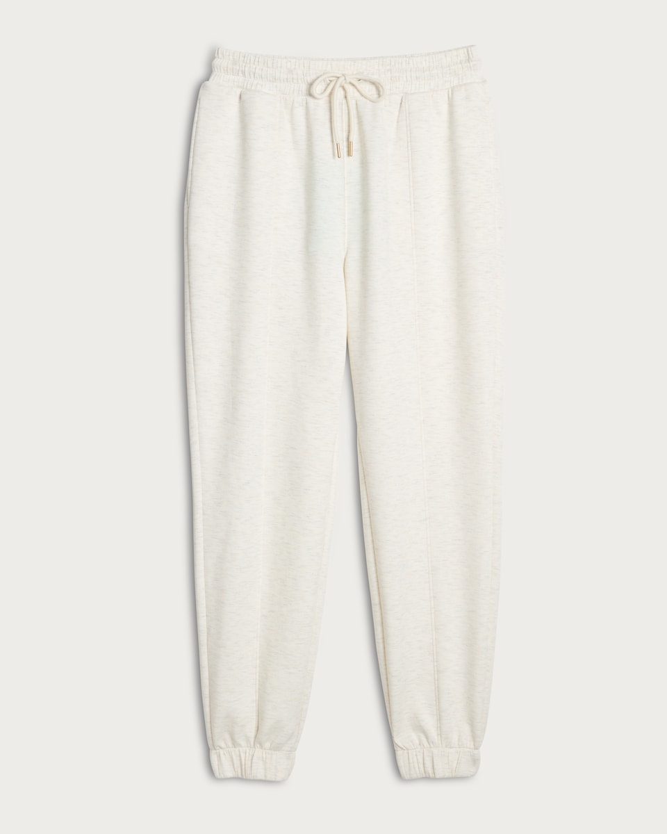 F&F Active Drawstring Cuffed Joggers in Cream
