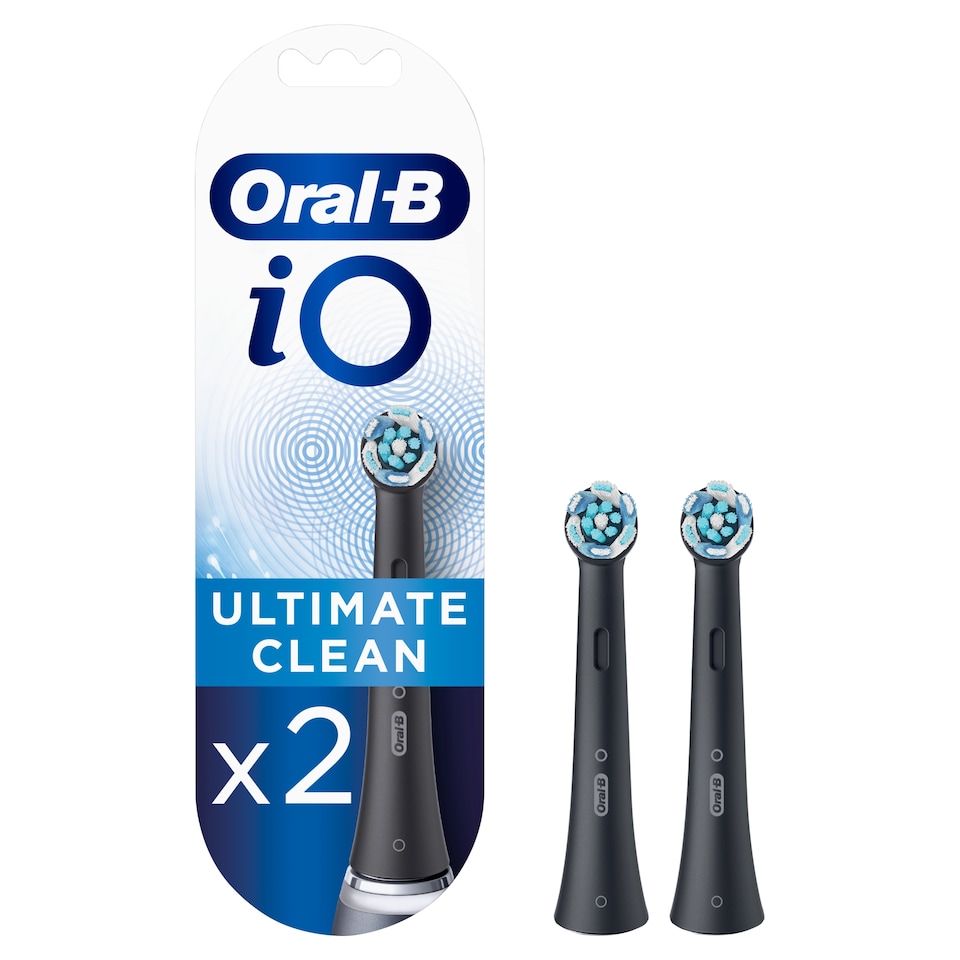 image 1 of Oral-B iO Ultimate Clean Black Electric Toothbrush Heads 2 Pack