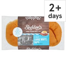 Sheldon's Large White Baps 4 Pack