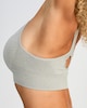 image 3 of F&F Active Seamfree Racerback Crop Top in Grey