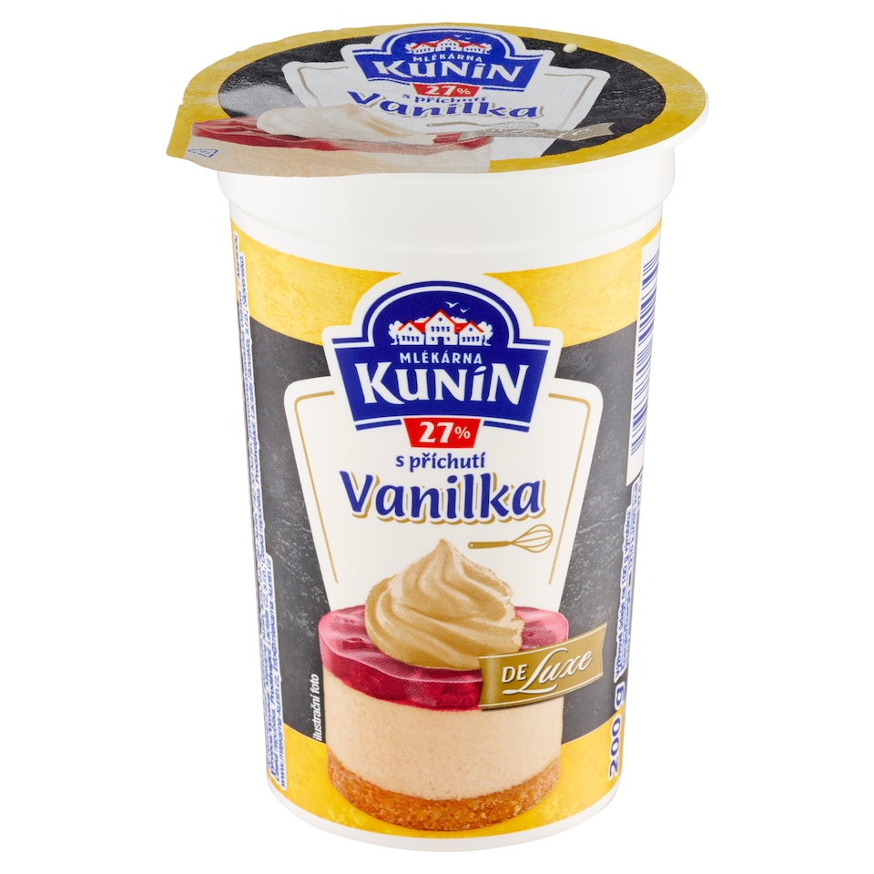 Mlékárna Kunín Flavored Cream Vanilla De Luxe 27% 200 g