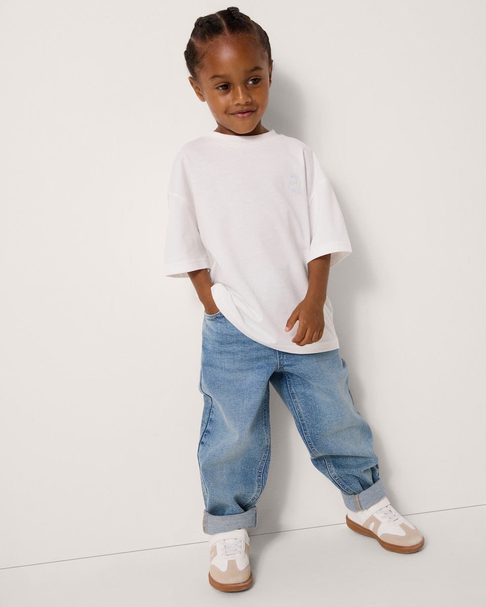 image 1 of F&F Boys 3-Pack Pure Cotton Dinosaur T-Shirts in Blue
