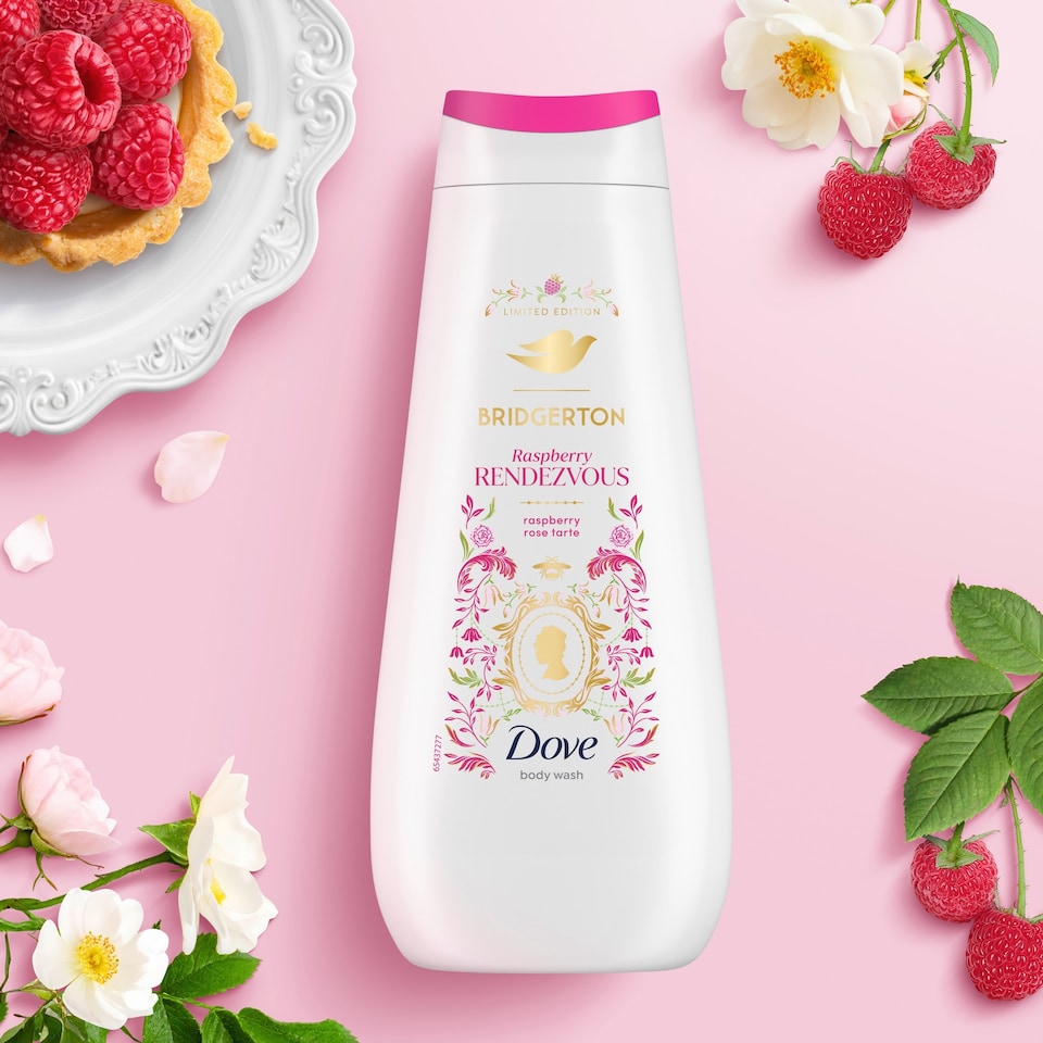 image 1 of Dove Limited Edition Bridgerton Rapsberry Rendezvous Body Wash Shower Gel 400ml