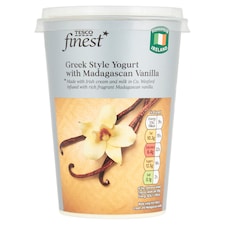 Tesco Finest* Grk/Style Yoghurt With Mdgscan Vanilla 500G