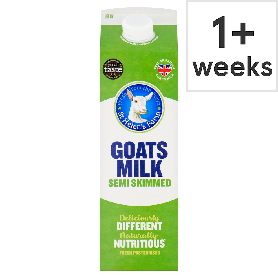 St Helen's Farm St Helen's Fresh Semi Skimmed Goats Milk 1 Litre