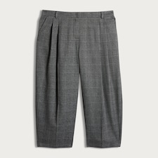 F&F Check Pleated Barrel Leg Trousers in Black