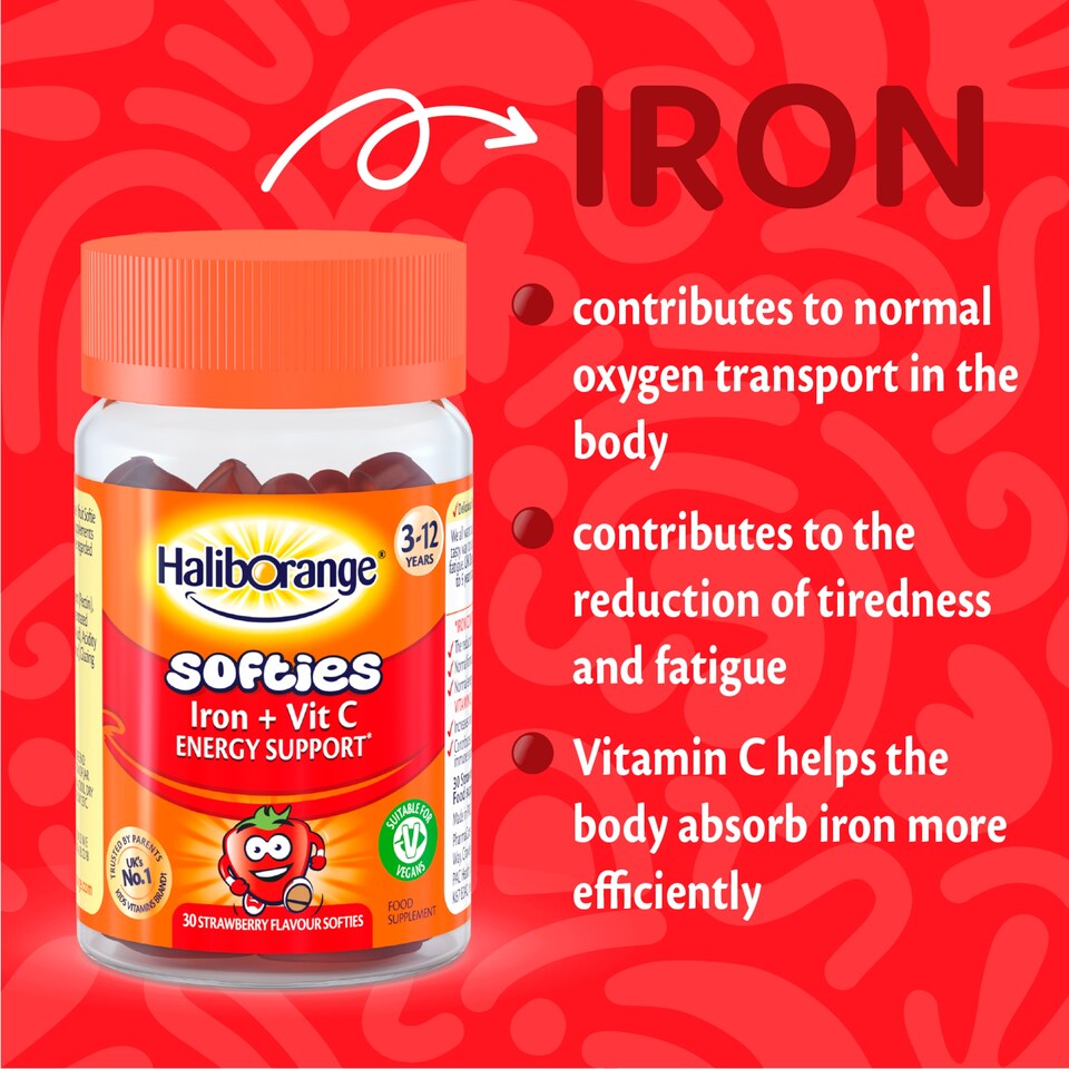 image 1 of Haliborange Iron + Vitamin C Strawberry Softies x30